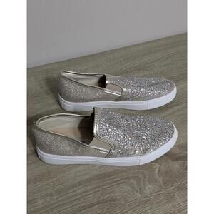 Women's Slip-On Sneakers with Rhinestone Embellishments